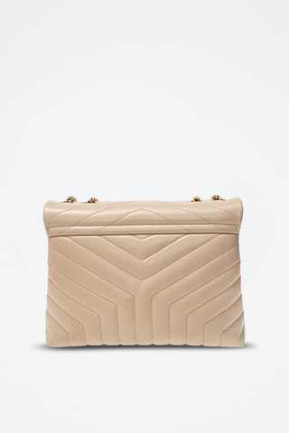 Mala de ombro em couro - Bege - Saint Laurent