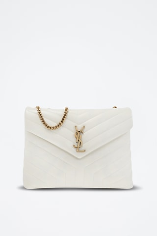 Mala de ombro em couro - Branco - Saint Laurent