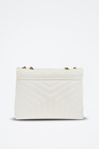 Mala de ombro em couro - Branco - Saint Laurent