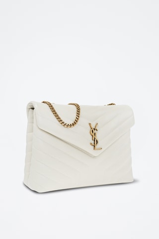 Mala de ombro em couro - Branco - Saint Laurent