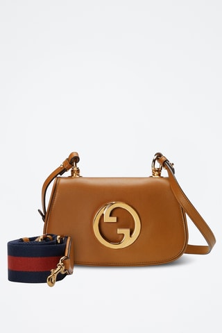 Mala a tiracolo de couro - Castanho - Gucci