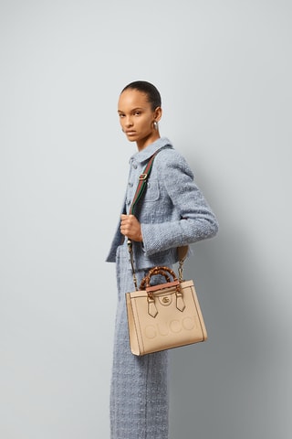 Mala em couro - Rosa - Gucci