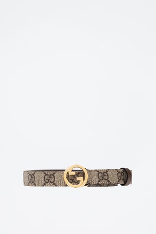 Cinto em couro - Bege e castanho - Gucci