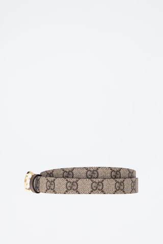 Cinto em couro - Bege e castanho - Gucci