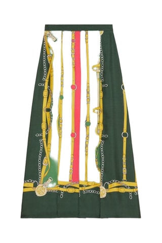 Saia midi em seda - Verde - Gucci