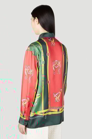 Camisa em seda - Verde - Gucci