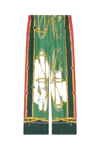 Calças em seda - Verde - Gucci