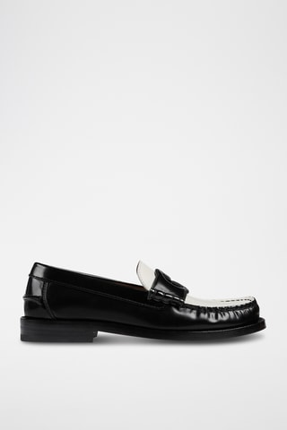 Leren Mocassins - Zwart en wit