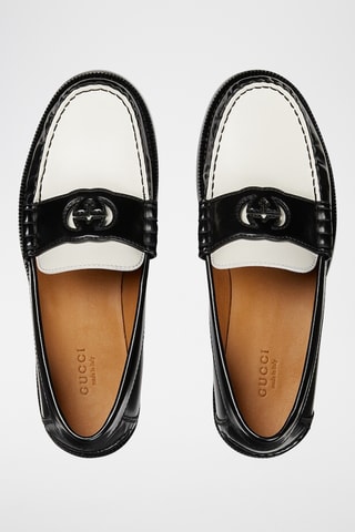 Leren Mocassins - Zwart en wit