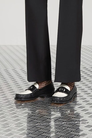 Leren Mocassins - Zwart en wit