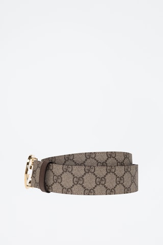 Cinto em couro - Bege e castanho - Gucci