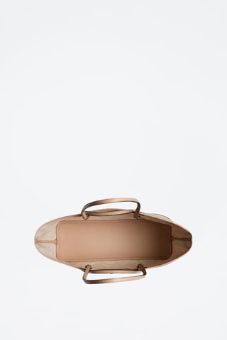 Mala shopper em couro - Bege e branco - Gucci