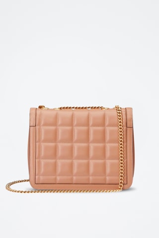 Mala de ombro em couro - Rosa-bege - Gucci