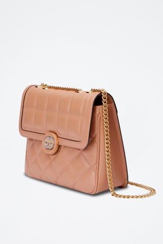 Mala de ombro em couro - Rosa-bege - Gucci