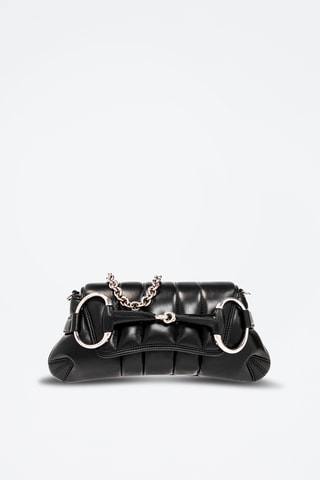 Mala de ombro em couro - Preto - Gucci