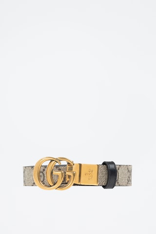 Cinto reversível em couro - Bege - Gucci