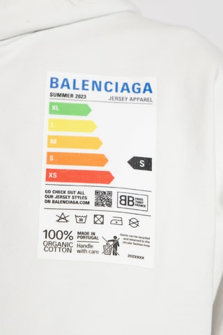 Sweat em algodão biológico - Branco - Balenciaga