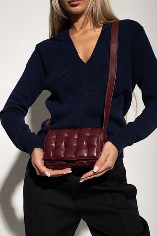 Mala a tiracolo em couro entrançado - Castanho - Bottega Veneta