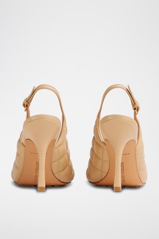 Leren Sandalen met Hak - Beige