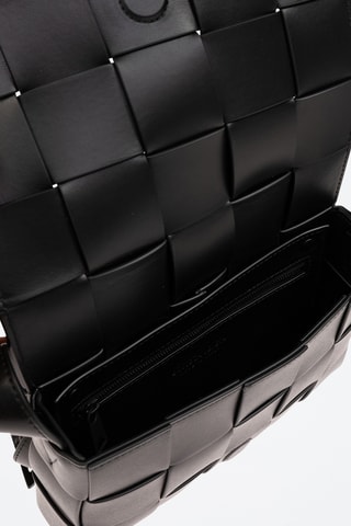 Mala a tiracolo de couro - Preto - Bottega Veneta
