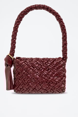 Mala de ombro em couro - Castanho - Bottega Veneta