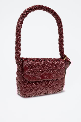 Mala de ombro em couro - Castanho - Bottega Veneta