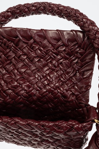 Mala de ombro em couro - Castanho - Bottega Veneta