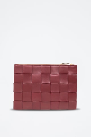 Leren Clutch - Paars