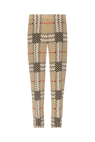 Calças em seda cintura subida - Bege - Burberry