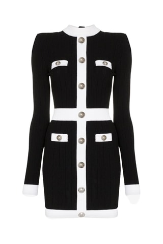 Vestido justo - Preto - Balmain