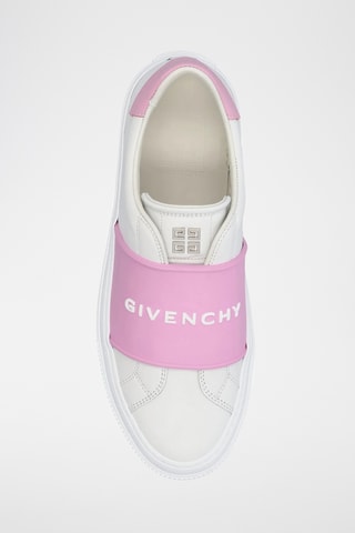 Leren Slip-ons - Wit en roze 