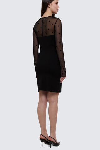Vestido justo bi-matéria - Preto - Givenchy