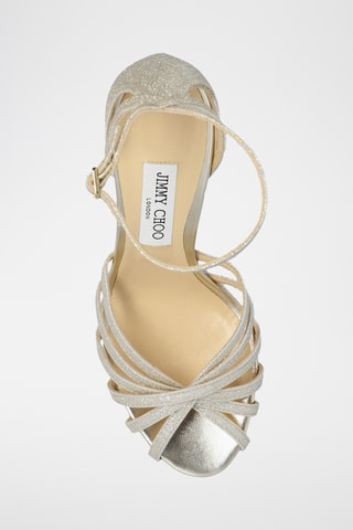 Leren Sandalen met Hak - Goudkleurig