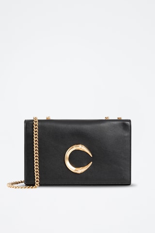 Mala de ombro em couro - Preto - Cavalli Class