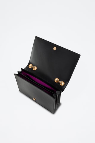 Mala de ombro em couro - Preto - Cavalli Class
