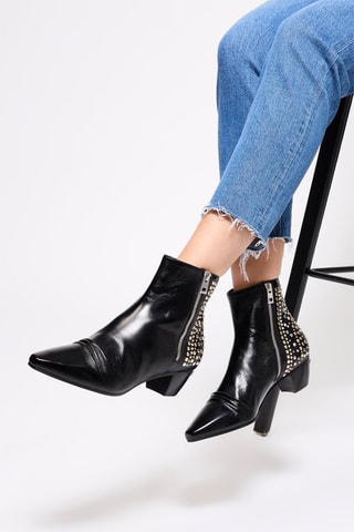 Boots en cuir - Noir