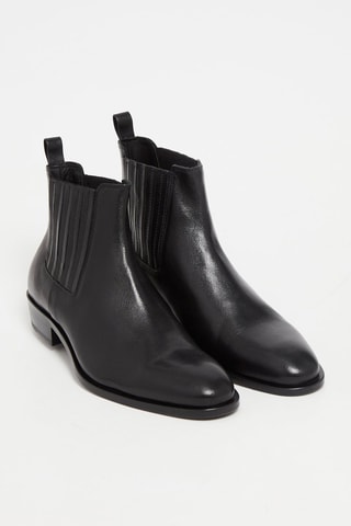 Boots en cuir de chèvre - Noir