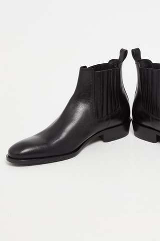 Boots en cuir de chèvre - Noir