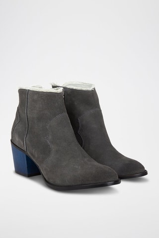 Bottines en cuir - Gris
