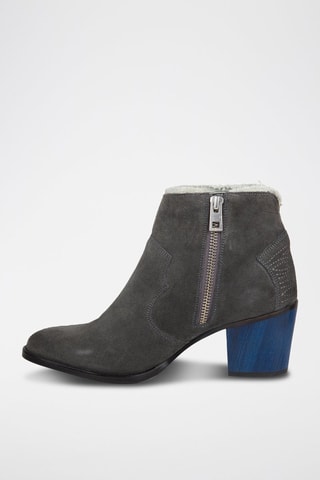 Bottines en cuir - Gris