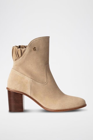 Bottines en nubuck - Beige
