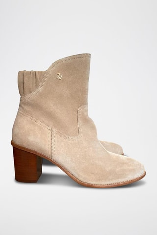 Bottines en nubuck - Beige
