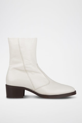 Bottines en cuir - Blanc