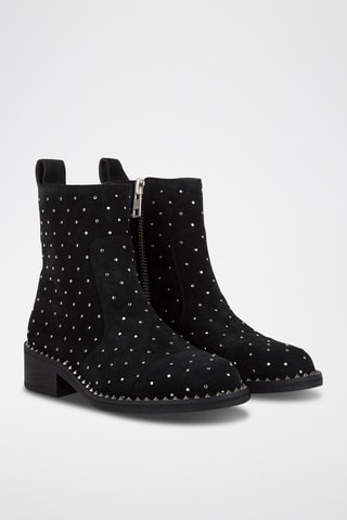 Bottines en cuir - Noir