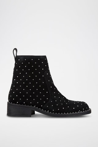 Bottines en cuir - Noir