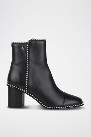 Bottines en cuir - Noir