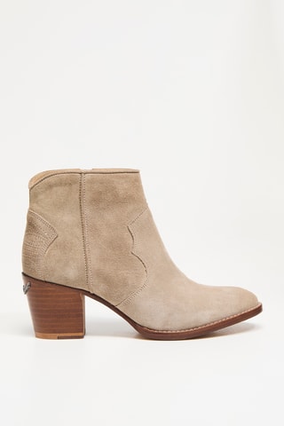 Bottines en nubuck - Taupe