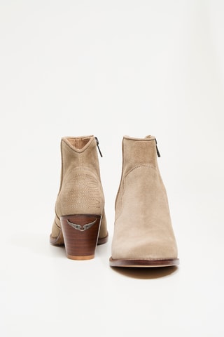 Bottines en nubuck - Taupe
