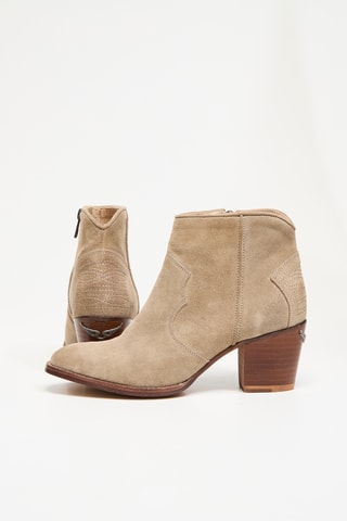 Bottines en nubuck - Taupe