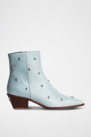 Bottines en cuir - Bleu